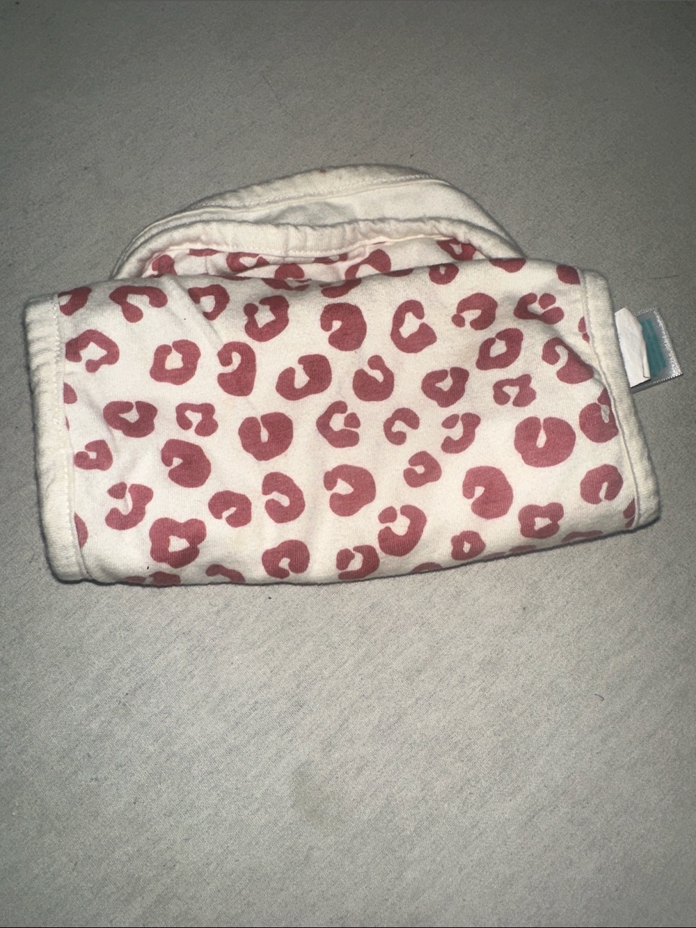 Home. Pink Leopard Print Baby Burp Cloth